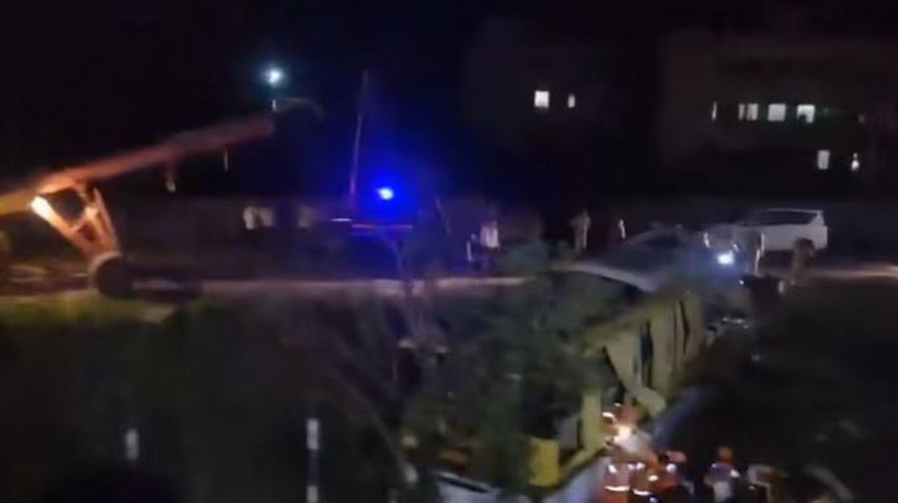 Hiện trường vụ tai nạn. (Ảnh: X)