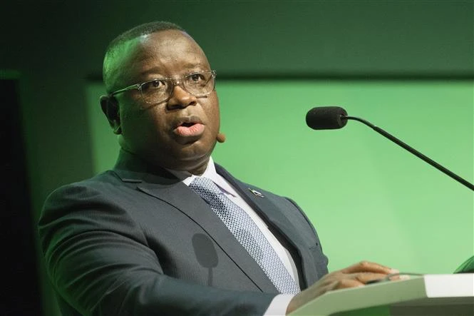 Tổng thống Sierra Leone Julius Maada Bio. (Ảnh: AFP/TTXVN)