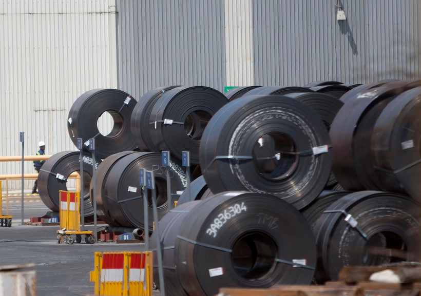 Sản phẩm thép tại một nhà máy ở Monterrey, Mexico ngày 27/8/2018. (Ảnh: AFP/TTXVN)