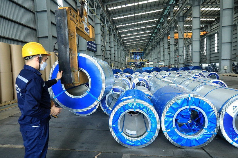 Sản phẩm thép xuất khẩu. (Ảnh minh họa. Tuấn Anh/TTXVN)