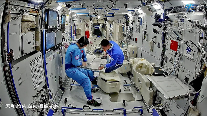 Phi hành đoàn Thần Châu-18 gồm 3 phi hành gia. (Nguồn: news.cgtn)