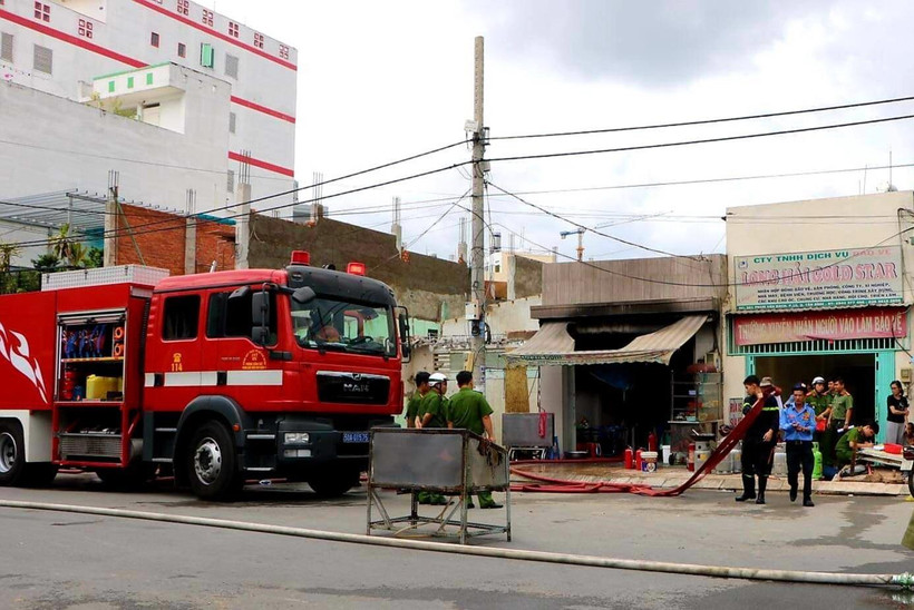 Hiện trường vụ cháy. (Ảnh: TTXVN phát)