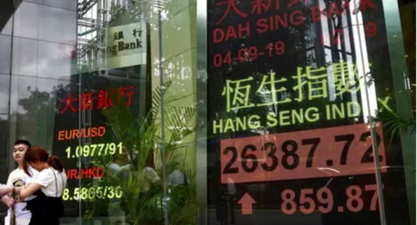 Chứng khoán Hong Kong (Trung Quốc). (Ảnh minh họa. Economic Times/TTXVN)