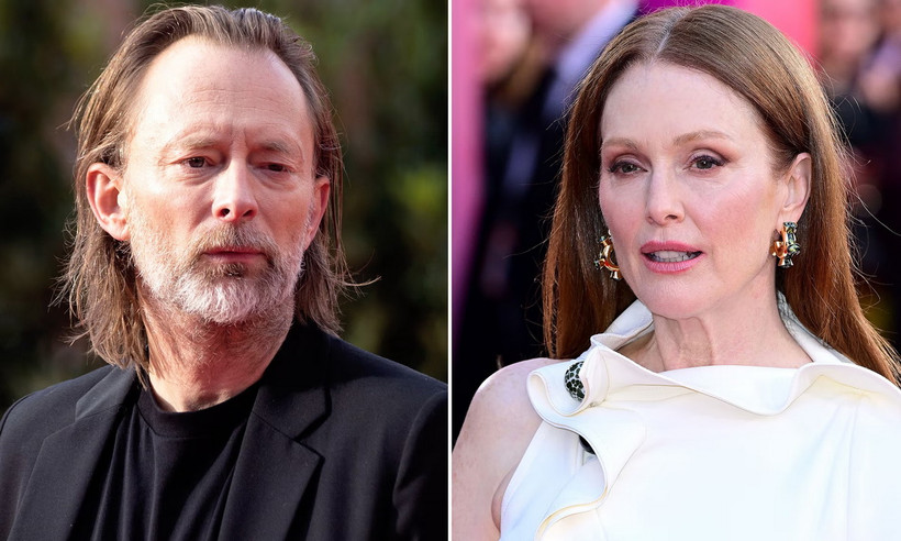 Ca sỹ Thom Yorke (trái) và diễn viên Julianne Moore.. (Ảnh: Rex/Shutterstock)