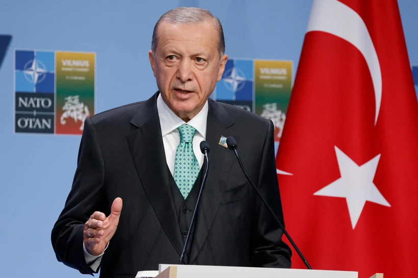 Tổng thống Thổ Nhĩ Kỳ Recep Tayyip Erdogan. (Ảnh: AFP/TTXVN)