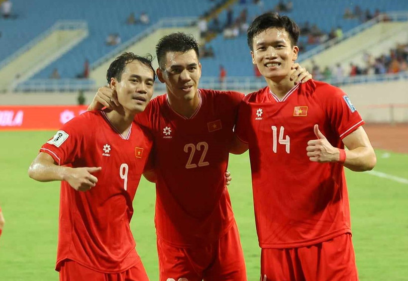 Đội tuyển Việt Nam có chiến thắng quan trọng trước Philippines. (Ảnh: Vietnam+)
