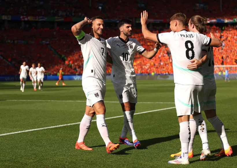 Tuyển Áo giành ngôi nhất bảng D chung cuộc. (Nguồn: Getty Images)