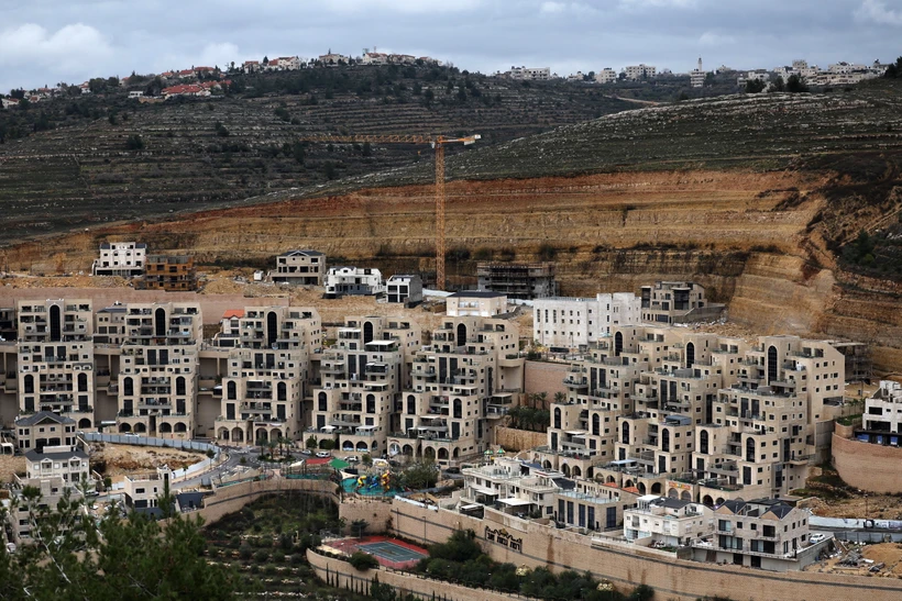 Quang cảnh khu định cư Givat Zeev của Israel gần thành phố Ramallah, Bờ Tây. (Ảnh: AFP/TTXVN)