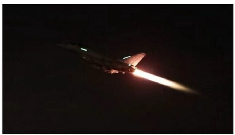 Máy bay chiến đấu của không quân Anh tham gia chiến dịch không kích do Mỹ dẫn đầu nhằm vào lực lượng Houthi ở Yemen. (Ảnh: IRNA/TTXVN)