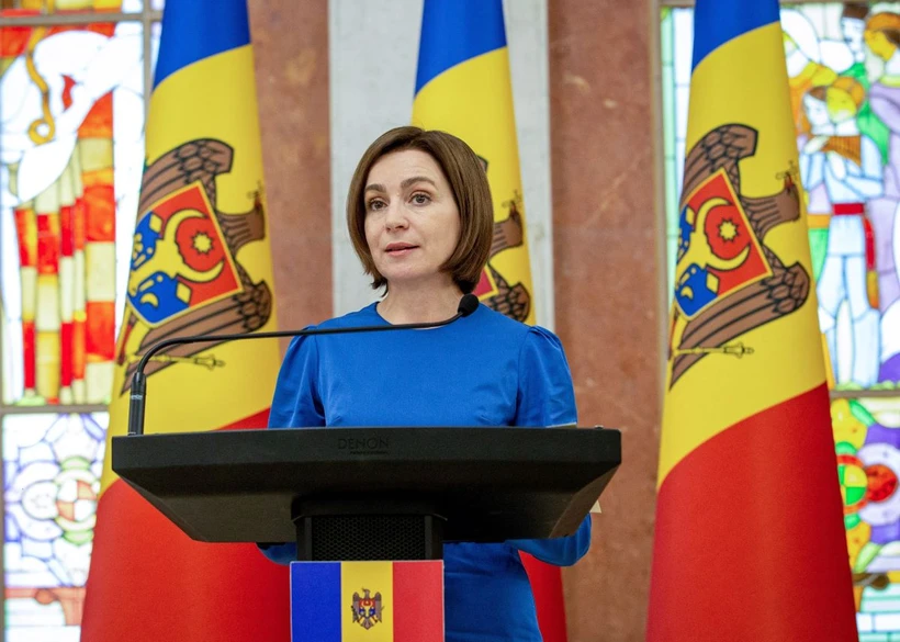 Tổng thống Moldova Maia Sandu (Ảnh: AFP/TTXVN)