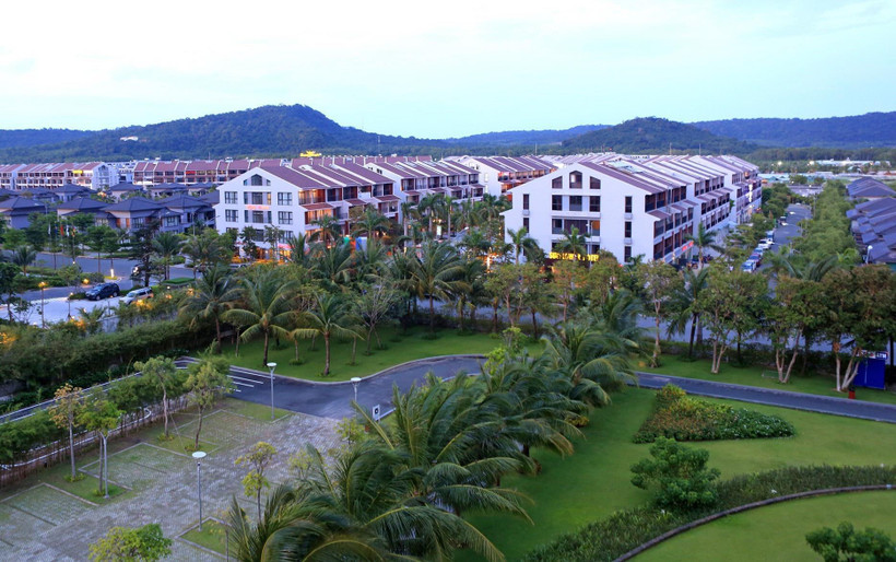 Một góc khu nghỉ dưỡng ở xã Dương Tơ, Phú Quốc. (Ảnh: Ngọc Hà/TTXVN)