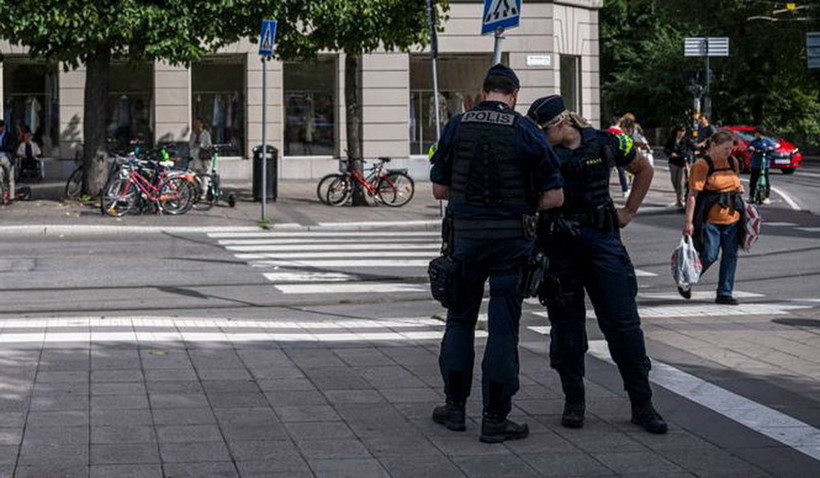 Cảnh sát Thụy Điển tại Stockholm. (Nguồn: AFP)