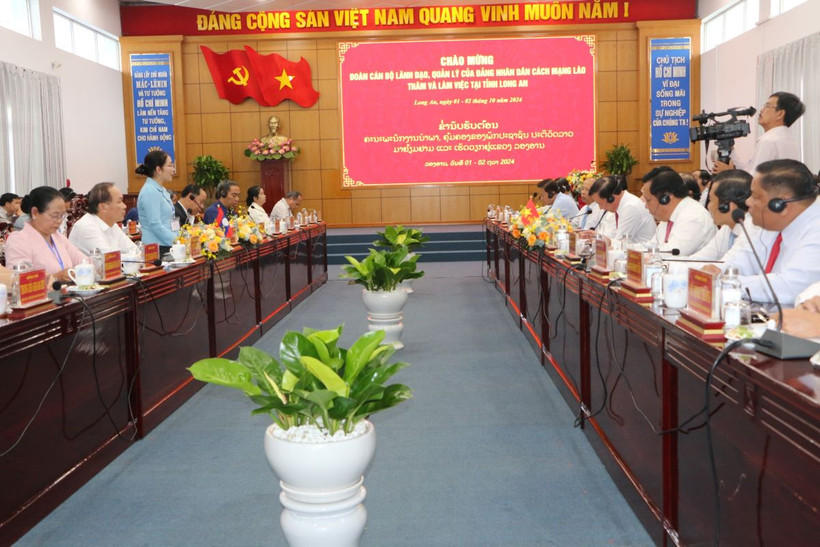 Quang cảnh buổi làm việc. (Ảnh: Thanh Bình/TTXVN)