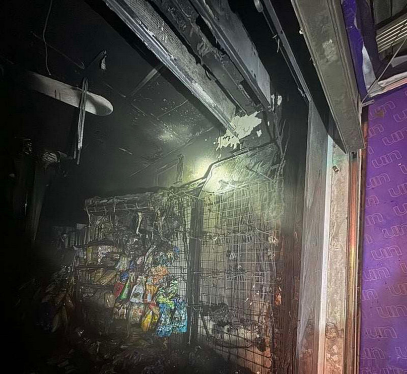 Hiện trường vụ cháy. (Ảnh: Mạnh Khánh/TTXVN)