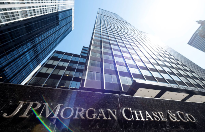 Trụ sở Ngân hàng JPMorgan Chase tại New York, Mỹ. (Ảnh: AFP/TTXVN)