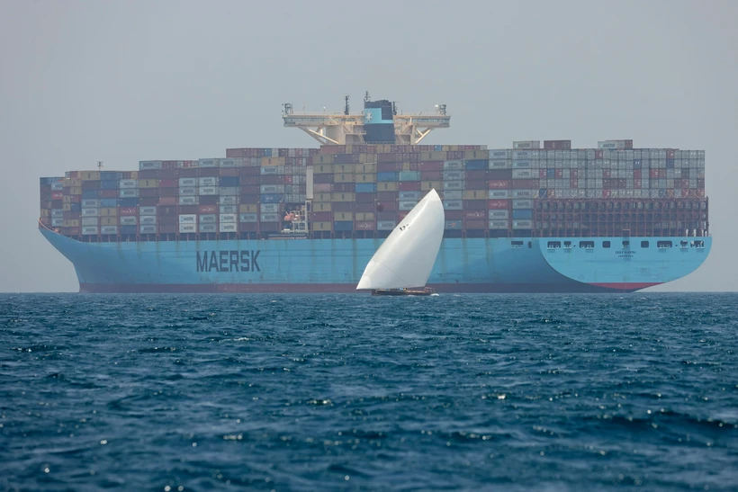 Tàu container của hãng Maersk. (Ảnh: AFP/TTXVN)