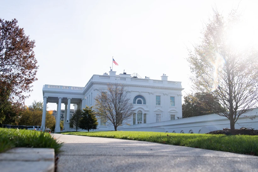 Quang cảnh Nhà Trắng tại Washington, DC, Mỹ. (Ảnh: AFP/TTXVN)