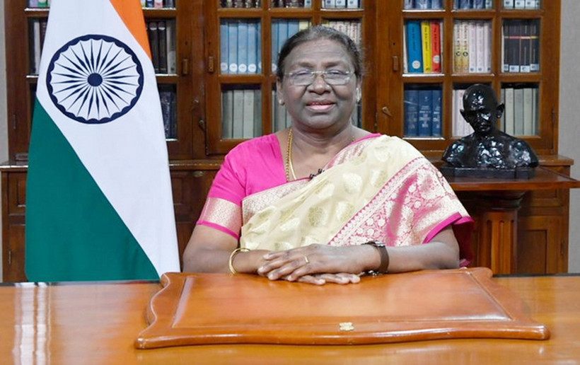Tổng thống Ấn Độ Droupadi Murmu. (Ảnh: ddnews)