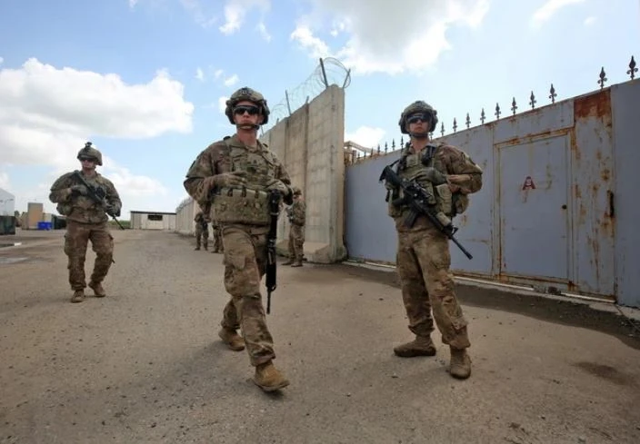 Binh sỹ Mỹ tại căn cứ không quân K1 ở tỉnh Kirkuk, miền Bắc Iraq ngày 29/3/2020. (Ảnh: AFP/TTXVN)