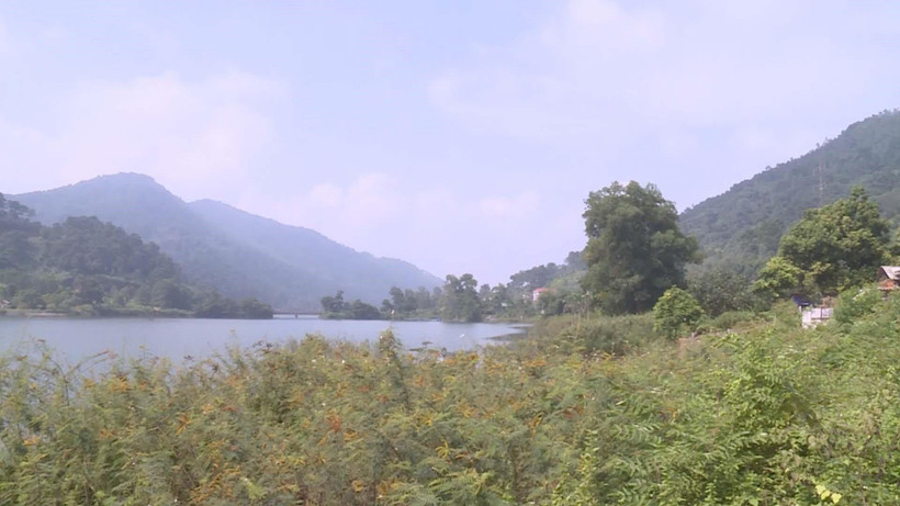 Một góc hồ Đồng Đò thôn Minh Tân, Minh Trí, Sóc Sơn Hà Nội. (Ảnh: Mạnh Khánh/TTXVN)