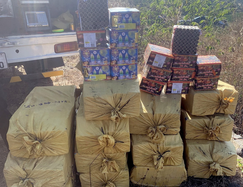 Tang vật của vụ việc. (Ảnh: TTXVN phát)