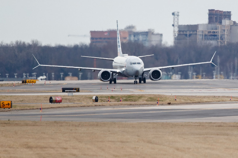 Máy bay Boeing 737 Max 8 hạ cánh tại sân bay Reagan ở Washington D.C., Mỹ, ngày 13/3/2019. (Ảnh: THX/ TTXVN)