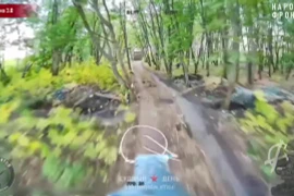 Bầy drone Nga kéo nhau luồn rừng để diệt pháo tự hành Ukraine