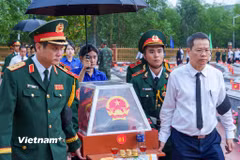 Đà Nẵng: Trang trọng lễ viếng, truy điệu và an táng 5 hài cốt liệt sĩ tại Hang Đá Sập
