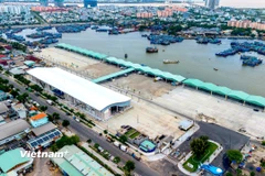 Dự án nâng cấp, mở rộng Cảng cá Thọ Quang (giai đoạn 2). (Ảnh: PV/Vietnam+)