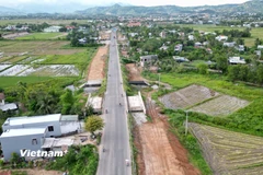 Dự án nâng cấp, cải tạo Quốc lộ 14B đoạn qua thành phố Đà Nẵng bị chậm tiến độ nghiêm trọng. (Ảnh: Thanh Phong/Vietnam+)