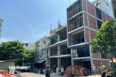 Giá cát xây dựng tại thành phố Đà Nẵng tăng cao "đột biến" gây ảnh hưởng lớn đến hàng ngàn công trình đang xây dựng dang dở. (Ảnh: Thanh Phong/Vietnam+)