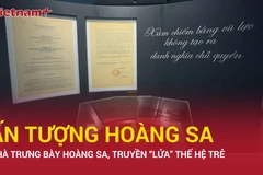 Nhà trưng bày Hoàng Sa thu hút lượng lớn du khách, học sinh tham quan