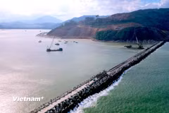 Dự án bến cảng Liên Chiểu phần cơ sở hạ tầng dùng chung đã hoàn thành. (Ảnh: Thanh Phong/Vietnam+)