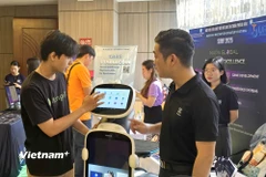 Ngày hội khởi nghiệp đổi mới sáng tạo được thành phố Đà Nẵng tổ chức hàng năm, thu hút nhiều ứng dụng công nghệ vào thực tiễn hiệu quả. (Ảnh: PV/Vietnam+)