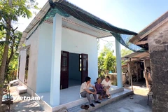 Ngôi nhà mới khang trang của bà Phạm Thị Huệ tại xã Vinh Hưng, thành phố Huế. (Ảnh: Thanh Phong/Vietnam+)