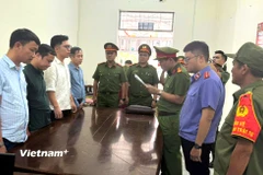 4 đối tượng thông đồng nâng đấu giá mỏ cát gấp đến 306 lần cao bất thường. (Ảnh: Công an Đà Nẵng)