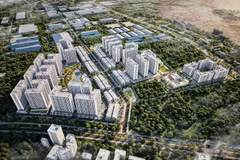 Dự án nhà ở xã hội Hoà Phát – Yên Mỹ có quy mô 31 ha với tổng vốn đầu tư gần 5.000 tỷ đồng. (Ảnh: Vietnam+)
