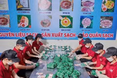 Cơ sở sản xuất Giò bê Quân béo tạo thu nhập ổn định. (Ảnh: Vietnam+)