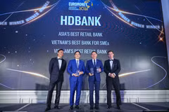 HDBank là ngân hàng đầu tiên của Việt Nam được nhận danh hiệu “Ngân hàng Bán lẻ tốt nhất châu Á 2026” do Tạp chí tài chính quốc tế Euromoney vinh danh. (Ảnh: Vietnam+)