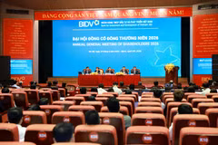 Toàn cảnh Đại hội đồng cổ đông BIDV. (Ảnh: Vietnam+)
