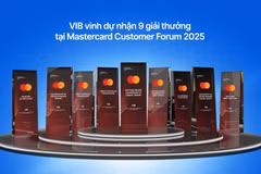 VIB nhận 9 giải thưởng từ Mastercard, khẳng định vị thế dẫn đầu thị trường thẻ. (Ảnh: Vietnam+)