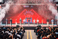Giải Marathon Quốc tế Hà Nội Techcombank mùa thứ 5 chính thức khai mạc ngày 2/10. (Ảnh: Vietnam+) 