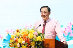 Tổng Giám đốc Ngân hàng Chính sách xã hội Dương Quyết Thắng chỉ đạo hội nghị. (Ảnh: Vietnam+)