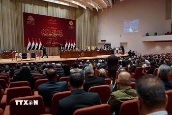 Quang cảnh một phiên họp Quốc hội Iraq ở thủ đô Baghdad. (Ảnh: THX/TTXVN)