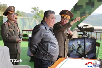 Nhà lãnh đạo Kim Jong Un. (Ảnh: Yonhap/TTXVN)