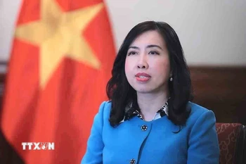 Thứ trưởng Bộ Ngoại giao Lê Thị Thu Hằng. (Ảnh: An Đăng/TTXVN)