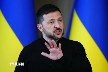 Tổng thống Ukraine Volodymyr Zelensky. (Ảnh: Kyodo/TTXVN)