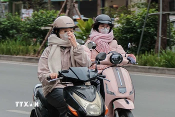 Khu vực Bắc Bộ trời rét. (Ảnh: Hoàng Hiếu/TTXVN)