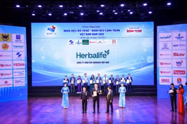 Herbalife Việt Nam được vinh danh tại Nhãn Hiệu Nổi Tiếng - Nhãn Hiệu Cạnh Tranh Việt Nam 2026. (Ảnh: PV/Vietnam+)