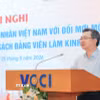 Đồng chí Nguyễn Thanh Nghị, Ủy viên Bộ Chính trị, Bí thư Trung ương Đảng, Trưởng Ban Chính sách, chiến lược Trung ương phát biểu tại hội nghị. (Ảnh: Lê Đông/TTXVN)